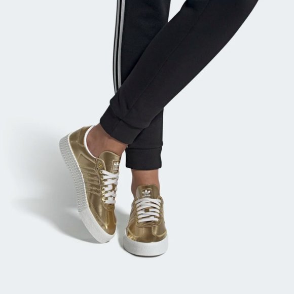 adidas sambarose gold